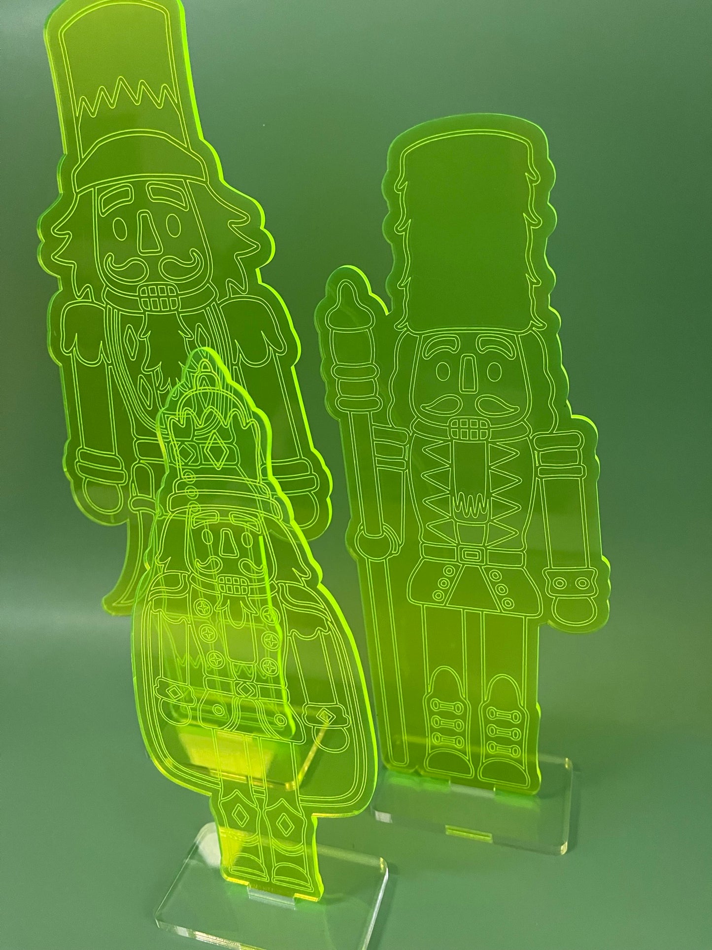 Acrylic Nutcracker Stand Up Set