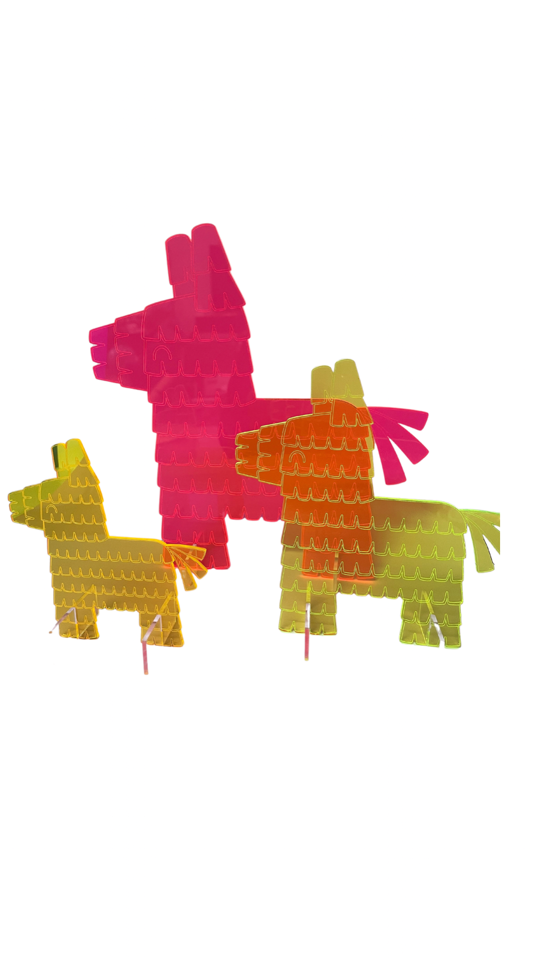 Bright Acrylic Pinata Decorations Set