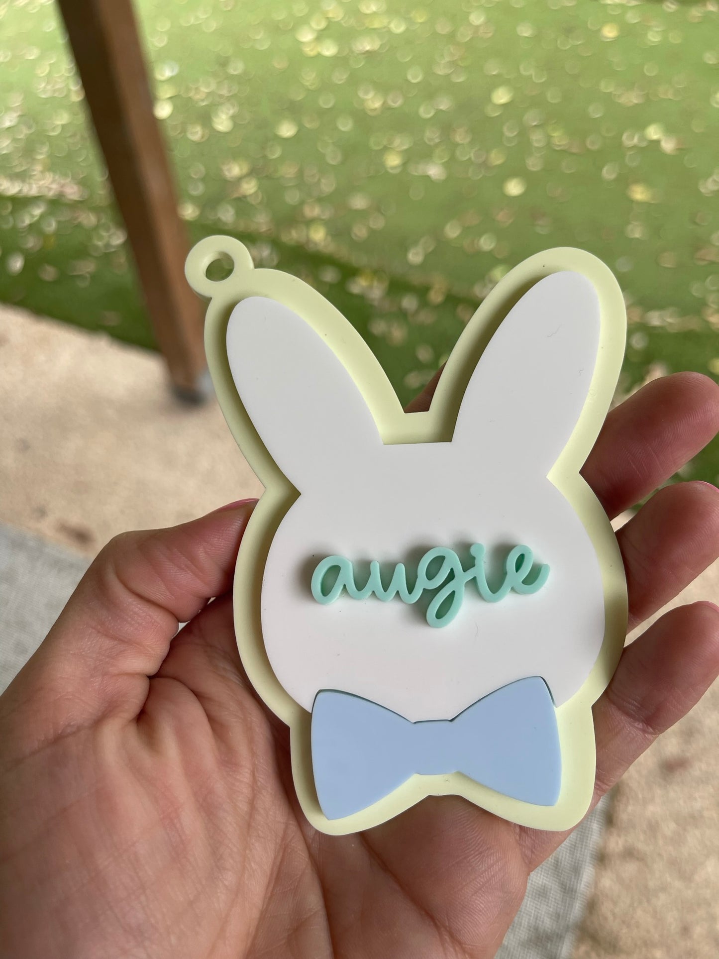 Easter Basket Tag with Bow Tie