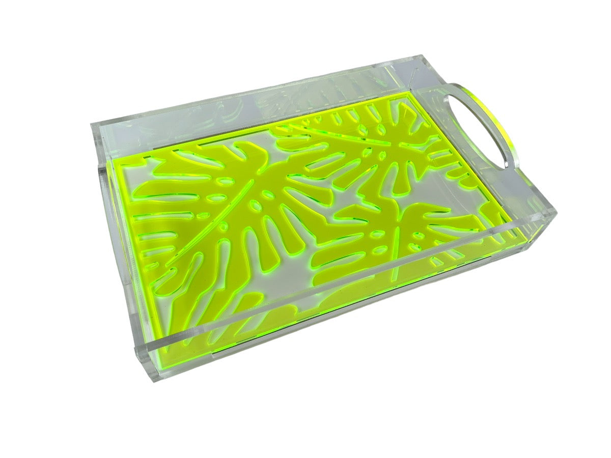 Acrylic Tray with Papel Picado Insert - Small